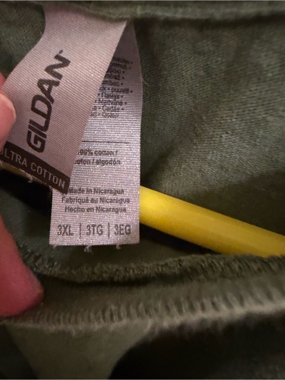 Gildan Olive Green Crewneck Sweatshirt - Picture 2 of 3